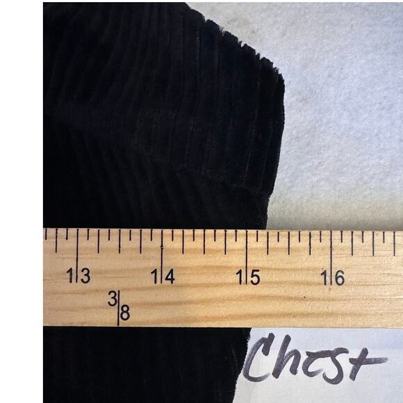 Vintage Y2k Forever 21 medium corduroy crop black whimsygoth grunge schoolgirl - Picture 4 of 8